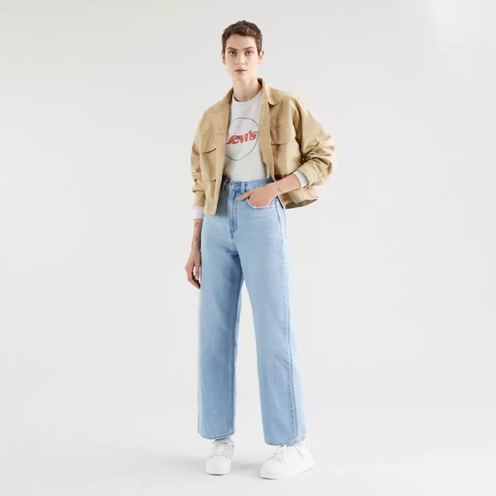 Levi's High Loose Women's High-Rise Wide Leg Jeans in Medium Blue Denim